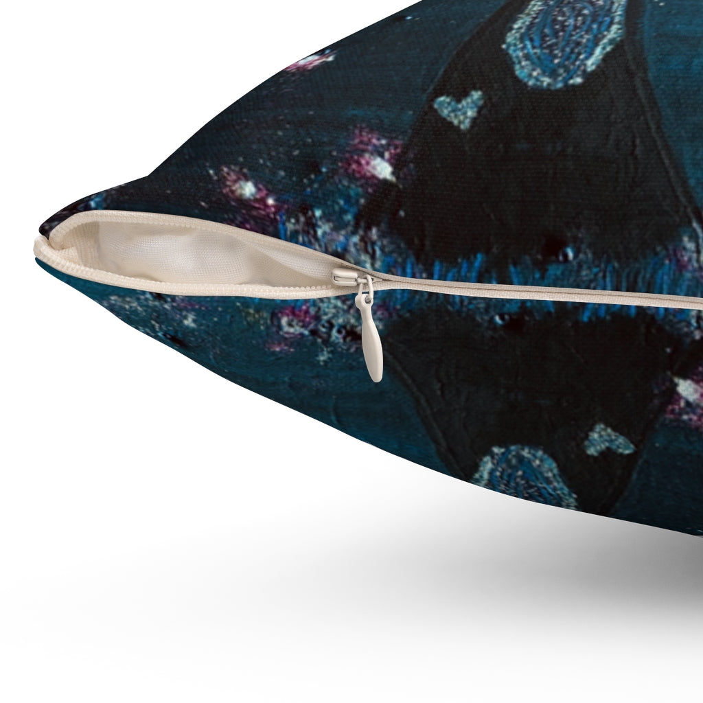 The Night Blooms Too Pillow