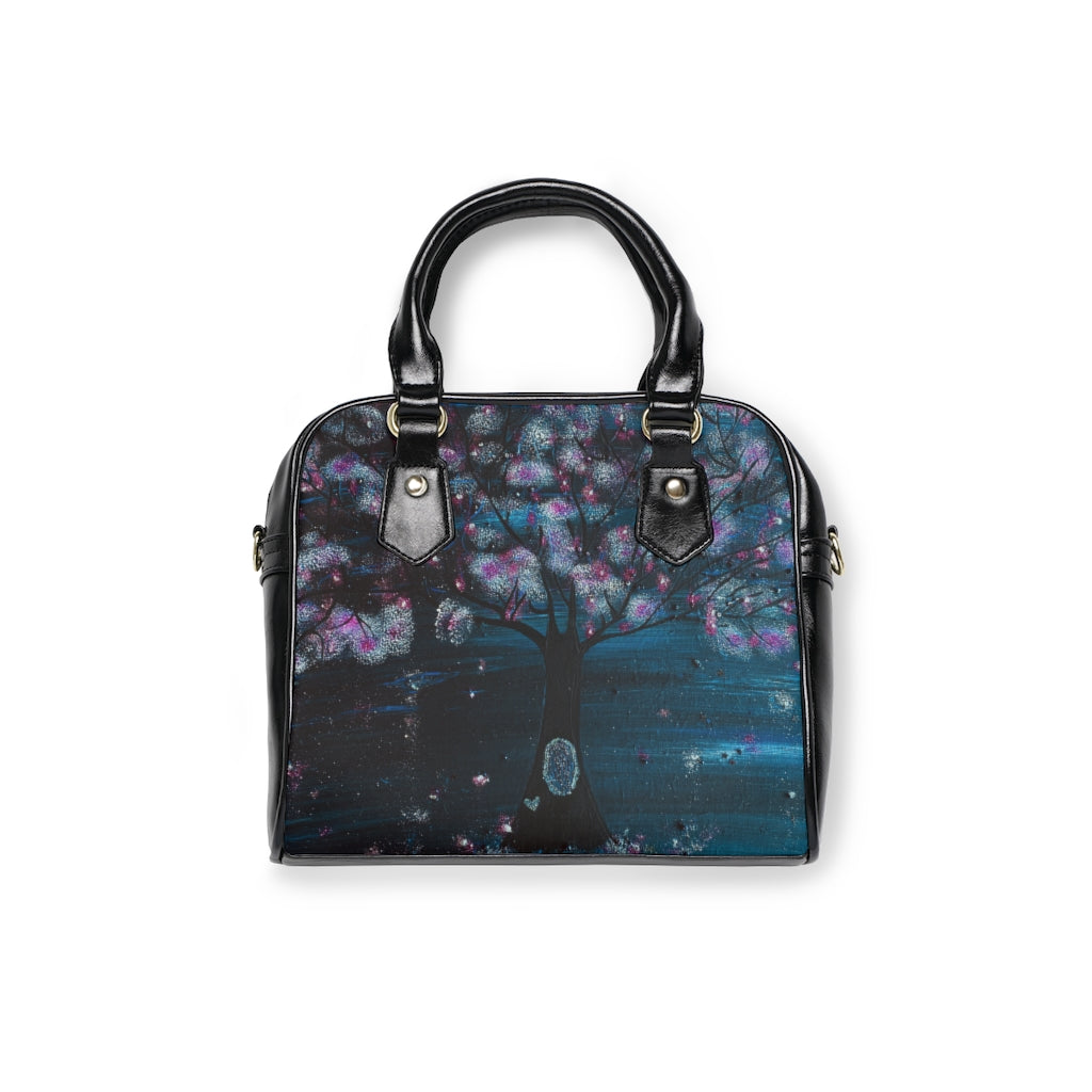The Night Blooms Too Handbag