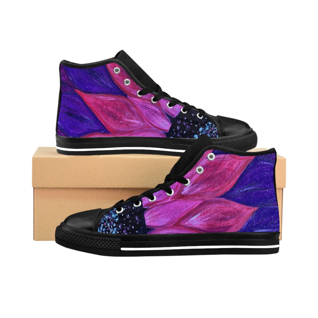 Purple Petals High-top Sneakers (womens)