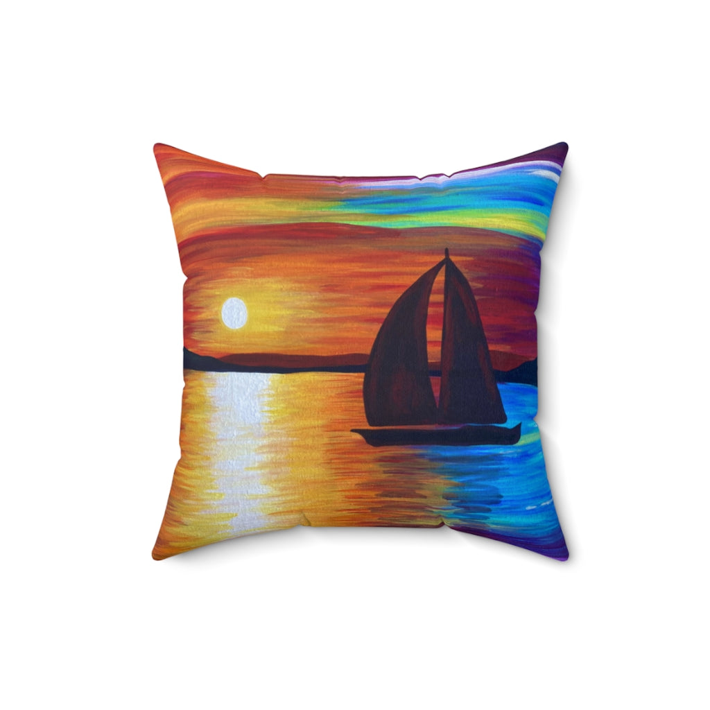 Sailing Sunsets Pillow