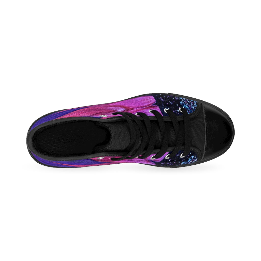 Purple Petals High-top Sneakers (womens)