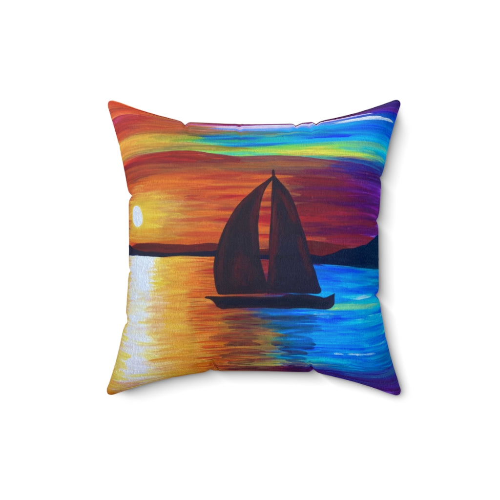Sailing Sunsets Pillow