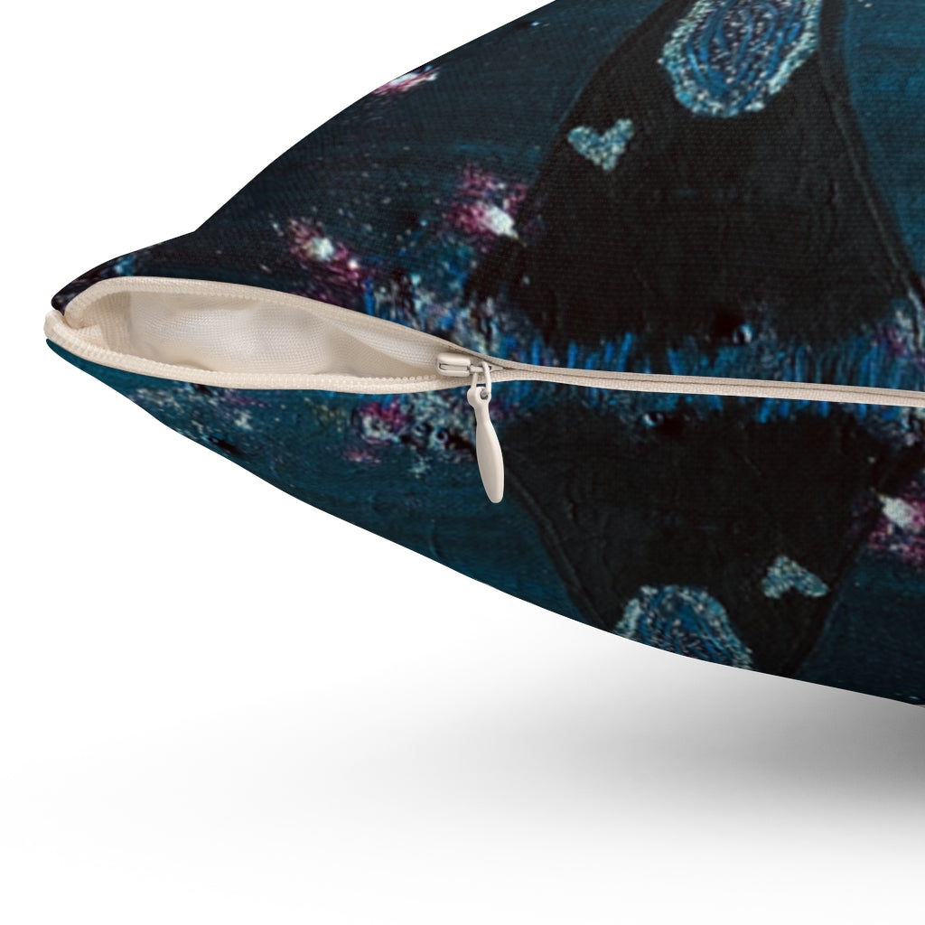 The Night Blooms Too Pillow