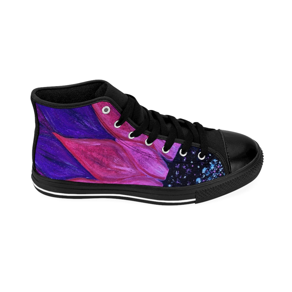 Purple Petals High-top Sneakers (womens)