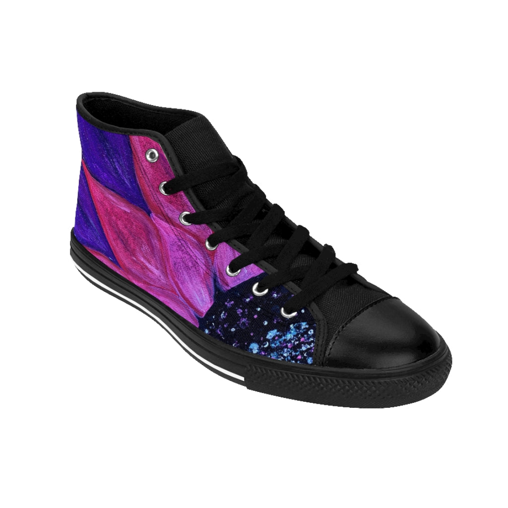 Purple Petals High-top Sneakers (womens)