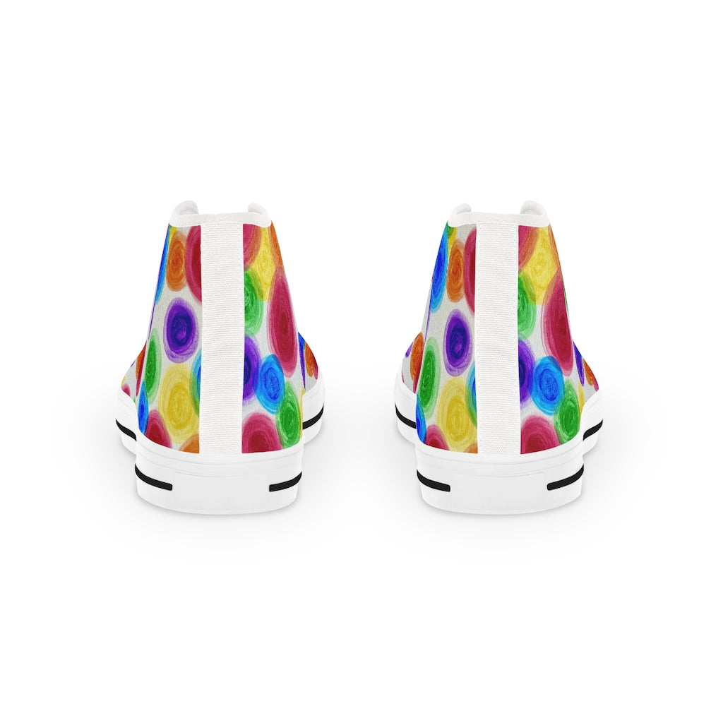 Rainbow Rain High Top Sneakers (mens)