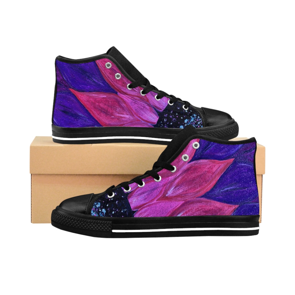 Purple Petals Classic Sneakers (mens)