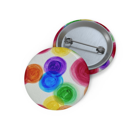 Rainbow Rain Pin Buttons