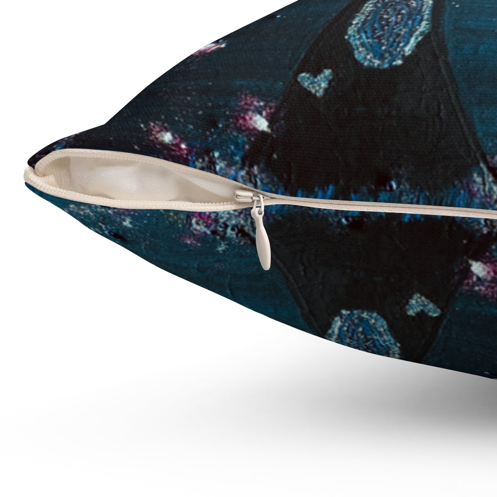 The Night Blooms Too Pillow