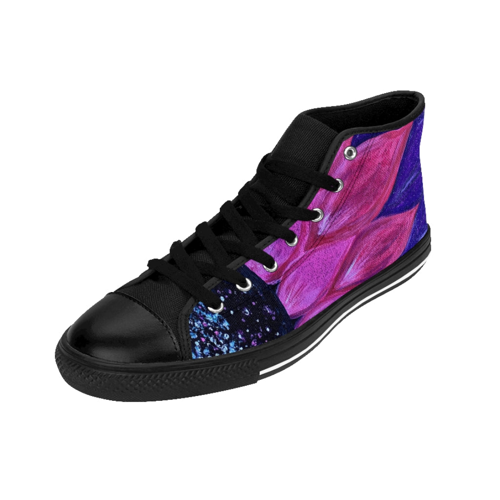 Purple Petals High-top Sneakers (womens)