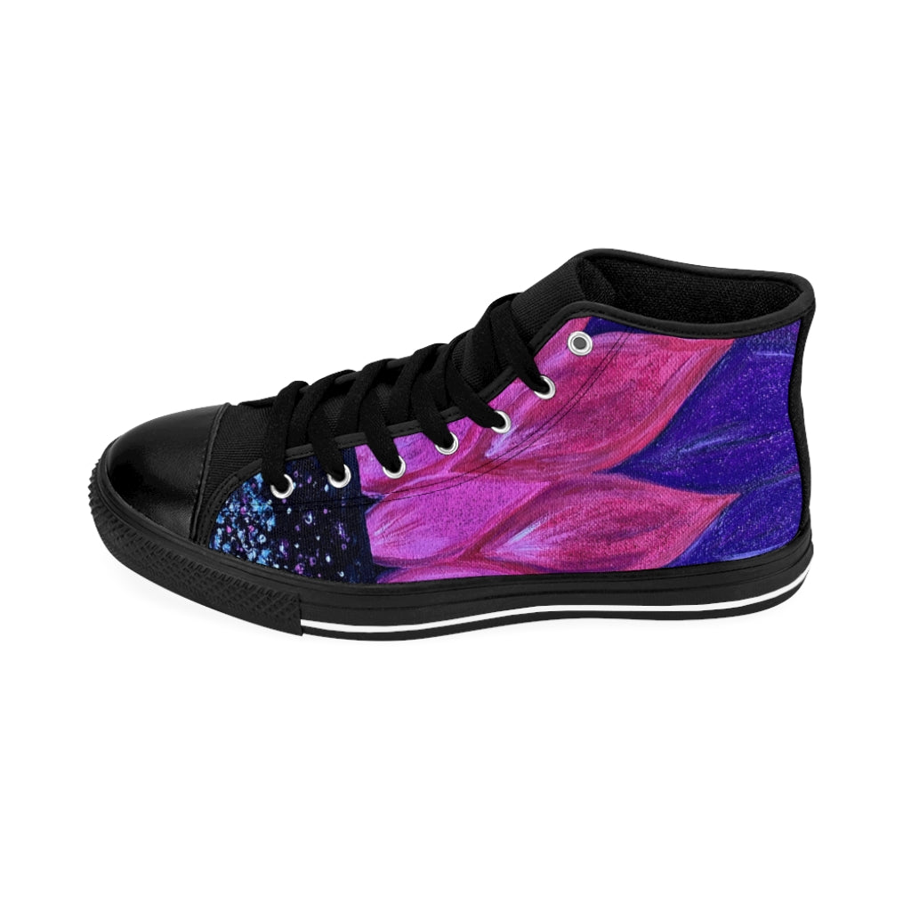 Purple Petals High-top Sneakers (womens)