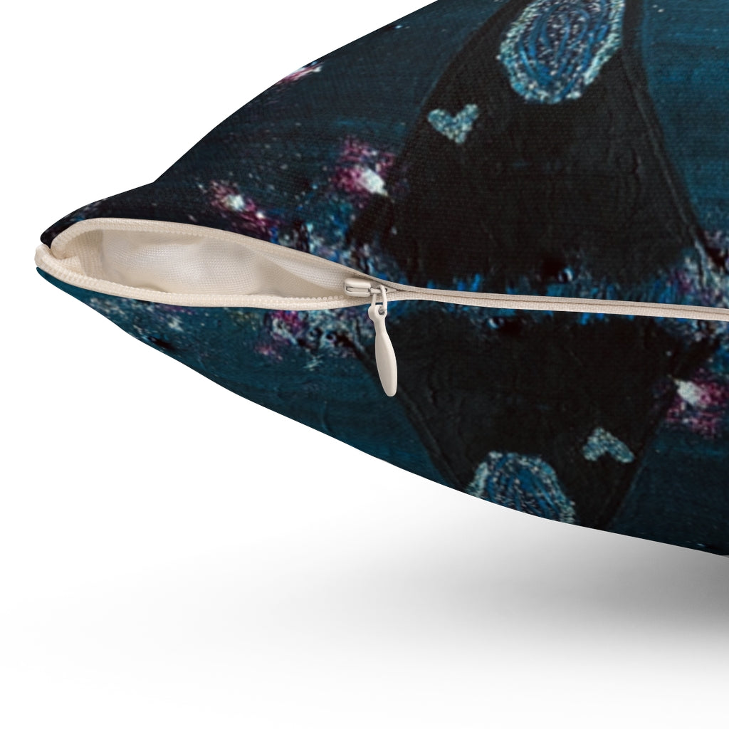 The Night Blooms Too Pillow